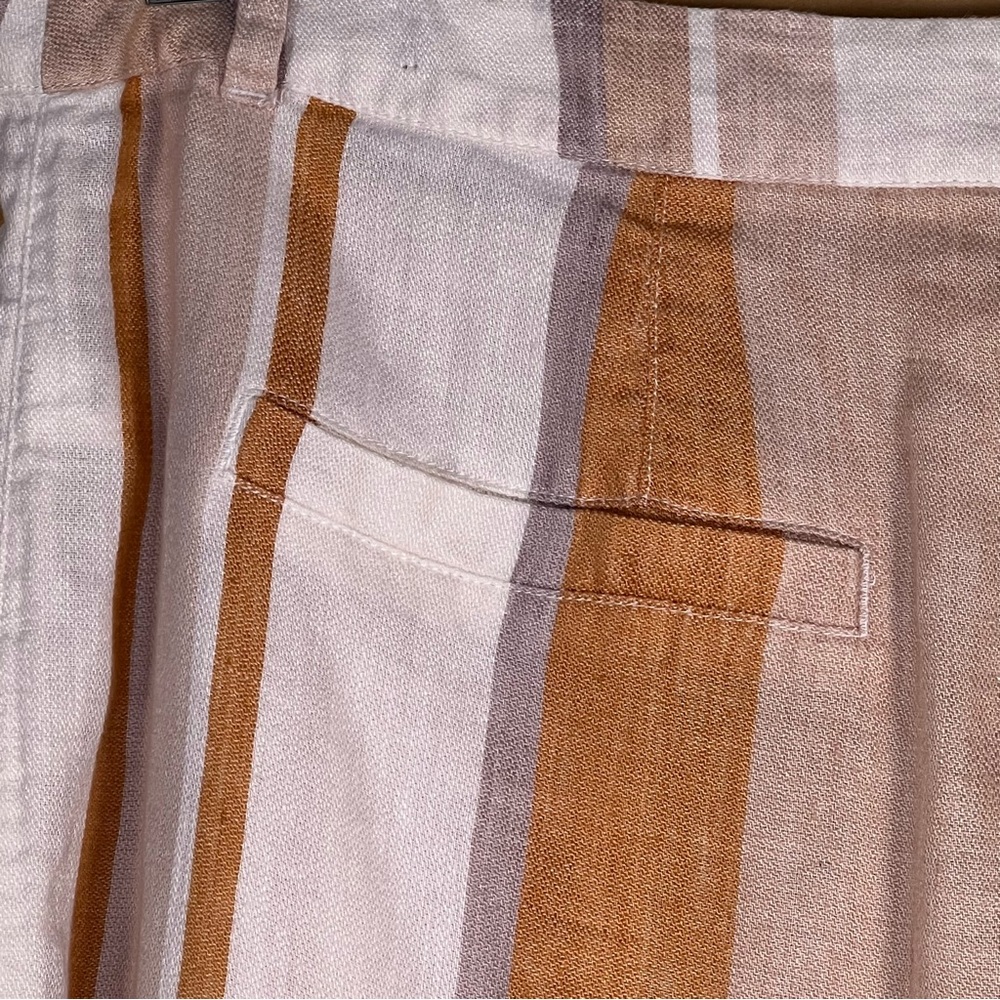 Chico’s Women’s Linen Blend Striped Lightweight Pants Chico’s 2 = US L/1… - Picture 7 of 13
